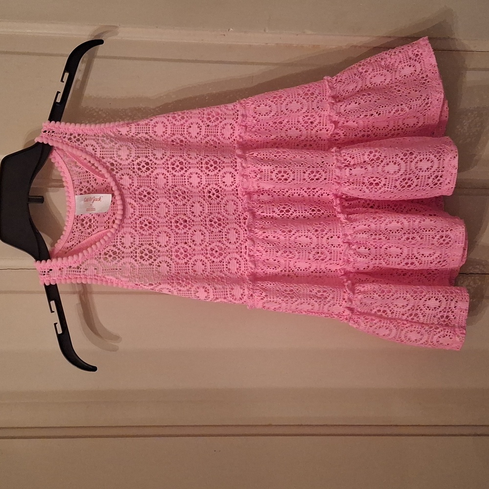 Childrens pink summer dress/cover up